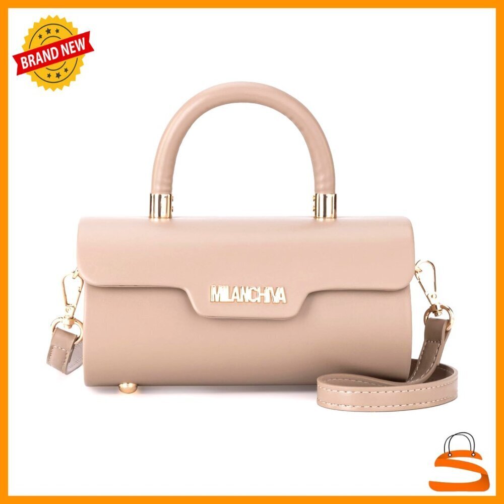 Mini Top Handle Barrel Purse Vegan Leather Crossbody Strap Small Bag